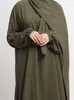 Costume da bagno con cappuccio Abaya Jilbab per le donne Nida Ramadan Hijab musulmano Abito lungo Costume da preghiera islamico Dubai Abaya modesto turco