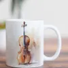 Tassen Design der Cello-Tasse, 325 ml, schwarze Keramik, Musik-Schulbüro-Kaffeetasse, die Geburtstagsgeschenk-Tasse für Cello-Liebhaber, R230713