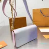 Designer-Damentasche, 3-teiliges Set, Handtasche, Umhängetasche, Kette, Umschlag, Beutel, mehrfarbig, Umhängetasche