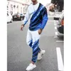 Men's Tracksuits Men's casual long sleeved Trousers sports tracking suit Graphic T-shirt Fashion street clothing set Designer set 230713