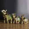 Oggetti decorativi Figurine Statua di elefante Fortunato Feng Shui Elefante verde Scultura Ricchezza Figurine per la decorazione dell'ufficio domestico Regalo 230712