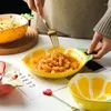 Dinnerware Sets Ceramic Underglaze Cartoon Rice Bowl Household Cereal Fruit Salad Bowls Creative Shaped Plate Kitchenware Dish Handmade