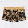 Cuecas AOMU Mens Underwear Boxers Moda China Dragão Impresso Cuecas Boxer Shorts Masculinos Cuecas J230713