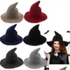 Cloches Femmes Moderne Chapeau De Sorcière Pliable Costume Sharp Pointu Laine Feutre Halloween Chapeaux De Fête Chaud Automne Hiver Cap 6 Couleurs Drop De Dhlfa