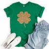 Dam T-shirts St Patricks Day Skjorta Dam Irish Graphic Tees Oversized Glitter Shamrock Tee Patty's Clothes Classic M