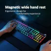 Claviers AULA Gaming Clavier Mécanique Rétro Carré Glowing Keycaps Rétro-Éclairé USB Filaire 104 Anti-ghosting pour PC portable 230712