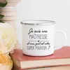 Mokken Matras Super Print Mokken Creatieve Koffie Kopjes Drankjes Water Melk Cup Emaille Mok School Thuis Handvat Drinkware Geschenken R230712