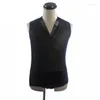 Stage Wear 2023 Men'S Latin Dance Tops V-Neck Vest Sleeveless Shirt Ballroom Samba Dancing Practice Jacket Performance Clothing ZH3098