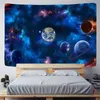 Arazzi Trippy Galaxy Planet Paesaggio Arazzo Appeso a parete per camera da letto Soggiorno Sala Pittura murale Arazzo Gotico Tappeto Yoga R230713