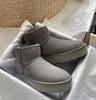 تسمان النعال الكستناء فرو الشرائح من جلد الغنم shearling tazz البغال الكلاسيكية النساء الرجال ultra mini platfor