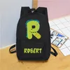 Schultaschen, personalisierte Dinosaurier-Druck-Schultasche, individueller Buchstabe mit Namen, Kinderrucksack, Jungen und Mädchen, Kindergarten-Schultasche, Kindergeschenk 230713