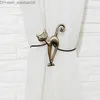 Varas de cortina Suporte de cortina magnética gato bonito cortina de metal clipe de gravata fivela de gravata decorativa acessórios de decoração para casa Z230717