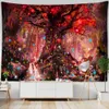 Tapisseries Lanterne Arbre De Vie Tapisserie Tenture Murale Psychédélique Sorcellerie Mystère Tapiz Hippie Bonne Chance Fond Tissu Décor À La Maison R230713