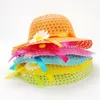 Set da corsa Cappello da spiaggia in paglia per bambina Borsa da sole Set per bambini Girasoli