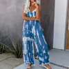 Kvinnors jumpsuits Rompers ärmlös Bohemian Casual Women's Bodysuit Summer Plus Size Beach Resort Road Bodysuit 230713