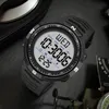 メンズウォッチ軍用耐水性スポーツ時計アーミービッグダイヤルLEDデジタル腕時計ストップウォッチ