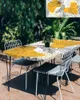 Tischdecke mit tropischen Pflanzen, Linien, einfach, rund, mit elastischen Kanten, wasserdicht, rechteckig, aus Polyester