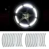 New 24pcs Reflective Stickers Bicycle Wheel Rim Decor Decal Safety Warning Reflective Tape Strip Sticker for 12-14 Inch Balance Bike
