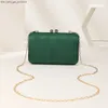 Evening Bags 2023 New Diamond Buckle Evening Bag Green Wedding Party Shoulder Bag Party Dinner Wallet Fashion Clutch Wallet Direct Shipping Z230713