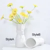 Vasi Vaso di fiori in ceramica Disposizione bianca per la decorazione della camera da letto di casa Po Puntelli Ornamenti