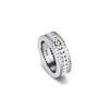 Klusterringar Äkta 925 Sterling Silver Forever Signatur Ring Förlovning Bröllopsdeklaration Smycken För Kvinnor Anillos Partihandel