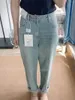Jeansy damskie Lauri Laki klasyczny niebieski kobiety Vintage Y2K lekkie wysokiej talii spodnie dżinsowe pełnej długości 2023 moda koreańska