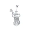 Waxmaid 7.68inches Ballsphere Recycler clear hookah beaker Glass water pipe and 14mm quality quartz bowl 90 degree Banger US warehouse retail order free shipping