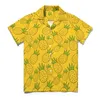 Camisas casuais masculinas fofas abacaxi com estampa de frutas tropicais Camisa de férias verão blusas masculinas tamanho grande 3XL 4XL