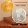 Electric Fans New Summer Ceiling Fan Mini Wall Mounted Portable Rechargeable Fan USB Multifunctional Household Outdoor Desk Fan