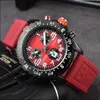 2023 Top Luxury Men's Watch Watch Quartz Endurance Pro Avenger Chronograph 44mm يشاهد عدة ألوان مطاطية الرجال ساعات معصم زجاجي BREI06