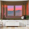 タペストリー癒しの風の窓タペストリー壁ぶらぶら背景布ボヘミアンベッドルームルームリビングルーム装飾R230713