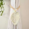 Curtain Poles Bohemian handwoven curtains tied to Tassel Macrame indoor beaded curtain brackets used for living room curtains and home decoration Z230714