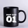 Tasses NO1 papa tasse 11 oz en céramique noire maison tasse à thé père cadeau d'anniversaire tasse papa bureau tasse à café R230713