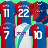 23 24 Palace Home Soccer Jerseys 2023 2024 Milivojevic Olise Kouyate Crystals J.Ayew Zaha Mateta Chlupp Palace Benteke Schlupp Football Shirt