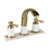 Badkamer Wastafel Kranen Goud Toilet Wijdverspreide Kraan En Koude Drie Gaten Mixer 8 Inch Chrome