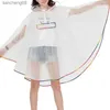 Nouvelle Mode Qualité Imperméable En Plastique Réutilisable EVA Femmes Cape De Pluie Imperméable Hommes Poncho À Capuche Pour Randonnée Équitation L230620