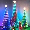 سلاسل Smart Bluetooth App Control String Light 20M 200 LED RGB Christmas Tree Tree Fairy USB Garland for Wedding Party Decor