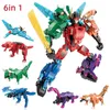 Action Toy Figures Trend Città Ingegneria Trasformazione Robot Building Blocks Mecha Camion Auto da corsa Dinosauro Veicolo Mattoni Giocattoli per bambini 230713