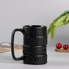 Tasses créatives tasse de pneu en céramique avec poignée café grande capacité lait petit déjeuner bureau à domicile décoration de bureau cadeau d'anniversaire tasses tasses tasses