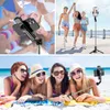 Selfie Monopods Selfie Stick ile Yükseltilmiş Tripod Selfie Stick 2 Dolgu Işığı Ekstra Uzun 44.9 inç telefon Tripod Söndürülebilir Uzaktan R230713