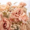 Fiori decorativi Centrotavola per matrimoni Decor Flower Ball Rose Baby Breath Gypsophila Composizione floreale Vetrina Evento Festa