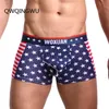 Slip Sexy Sous-Vêtements Hommes USA Drapeau Boxers Stripe Respirant Boxer Star Jockstrap Bermudas Masculina De Marca Sexy Boxer Shorts J230713