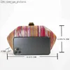 Evening Bags 2023 New Women's Colorful Stripe Clutch Bag Wedding Banquet Wallet Women's Dinner Wallet Women's Chain Shoulder Bag Direct Shipping Z230713