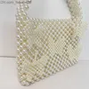 Kvällspåsar Rural Style Fashion Women's White Pearl Butterfly Shoulder Bag Vintage Handbag Casual Women's 2023 Summer Gift Party Dinner Z230713
