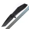 1Pcs KS1990 Coltello pieghevole Flipper assistito 8Cr13Mov Rivestimento in titanio nero Tanto Blade GRN Manico Coltelli tascabili tascabili EDC con scatola al minuto