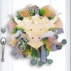 Decorative Flowers Cow Wreaths For Front Door Rustic Highland Cattle Garland Flower All Seasons Outdoor Indoors Wall