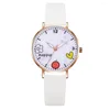 Montres-bracelets SMVPFashion mignon femmes décontracté ceinture en cuir montres Simple été dames cadran rond Quartz robe horloge