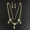 Halskette Ohrringe Set Vingate Elegante Damen Kristall Kopf Kette Schmuck Zwei tragbare algerische Hochzeitskleid Verlobung Haarschmuck