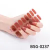Autocollants pour ongles 2023 arrivée pleine beauté pour ongles concepteur auto-adhésif 3D bronzant pothérapie filles semi-durcies