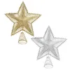 Рождественские украшения 2pcs Sparkling Topper Topper Hollow Out Star Рождественский декор.